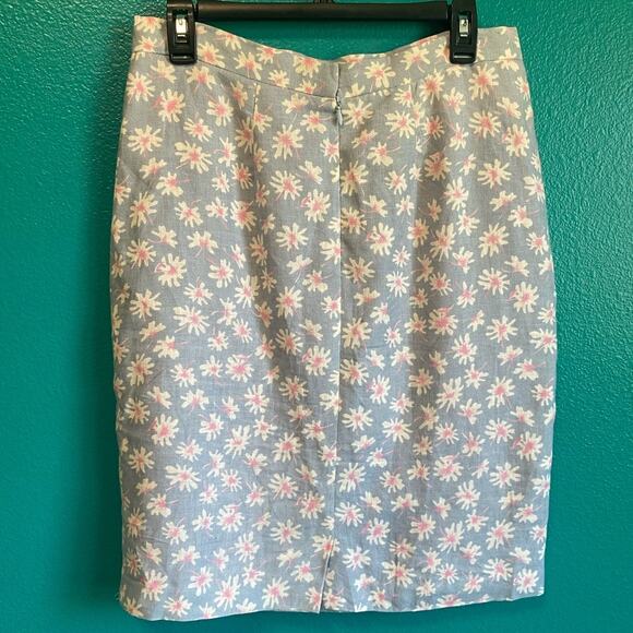 Harrison Simon Couture 100% Linen Floral Skirt Suit Set Women's 4 - Picture 6 of 10